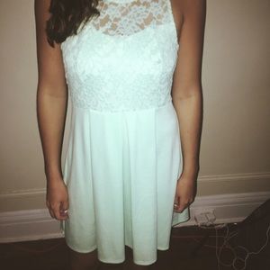 Sweetheart Dress with Lace Accents